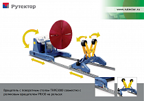 Вращатель с поворотным столом и роликовой опорой